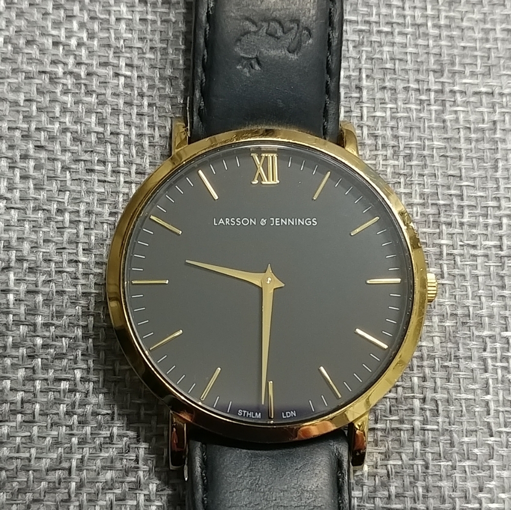 Larsson & Jennings Men's Watch Swiss Made Stockholm London Genuine Leather Band